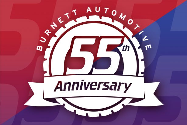 burnett automotive fifty fifth anniversary logo
